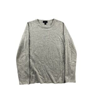 J.Crew Womens Large Luxe Italian Cashmere Crewneck Sweater Gray 53268